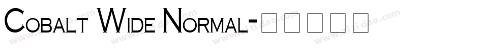 Cobalt Wide Normal字体转换
